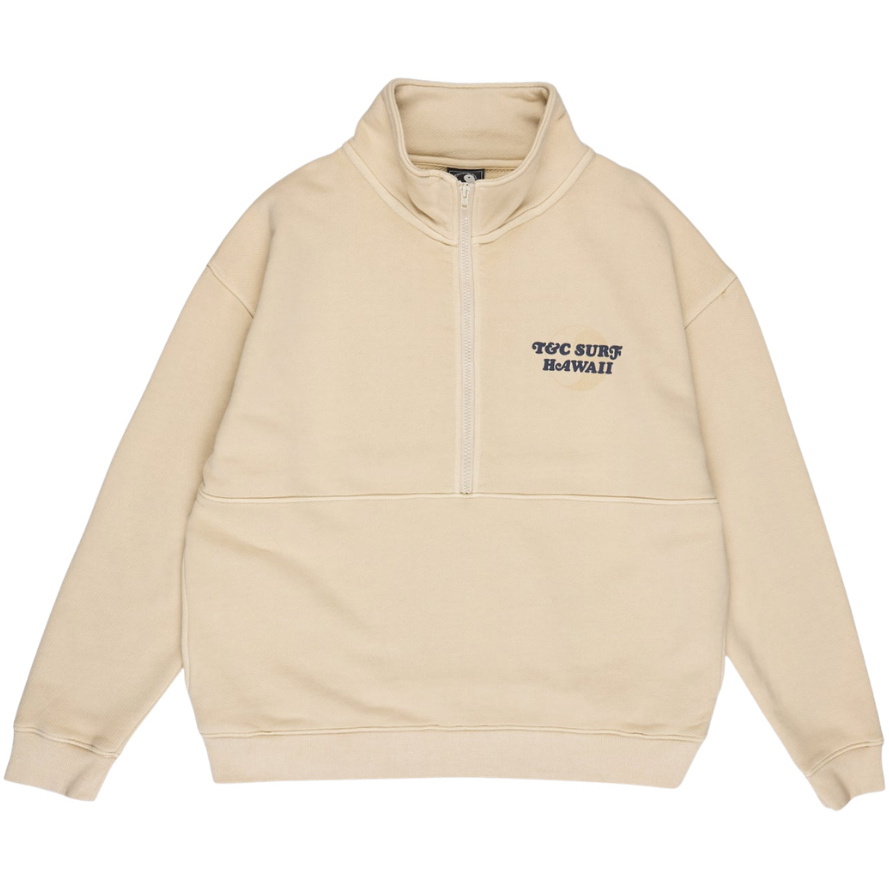 2026 T & C Surf Designs Mens TCSH Quarter Zip Sweat TM7CF - Greige